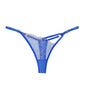 Rose Embroidery See Through Adjustable Waist Mesh Thong