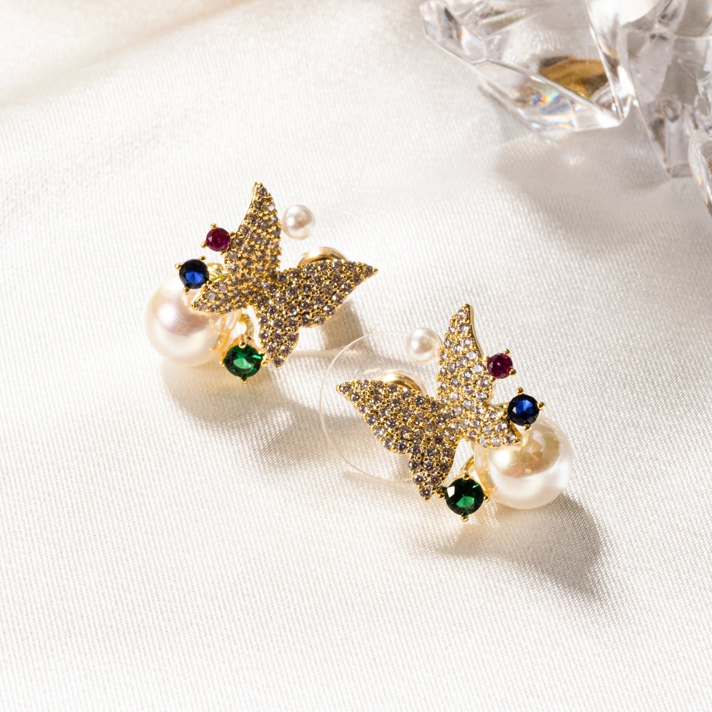 Free Shipping For Golden Plated Korean Style Butterfly Earrings