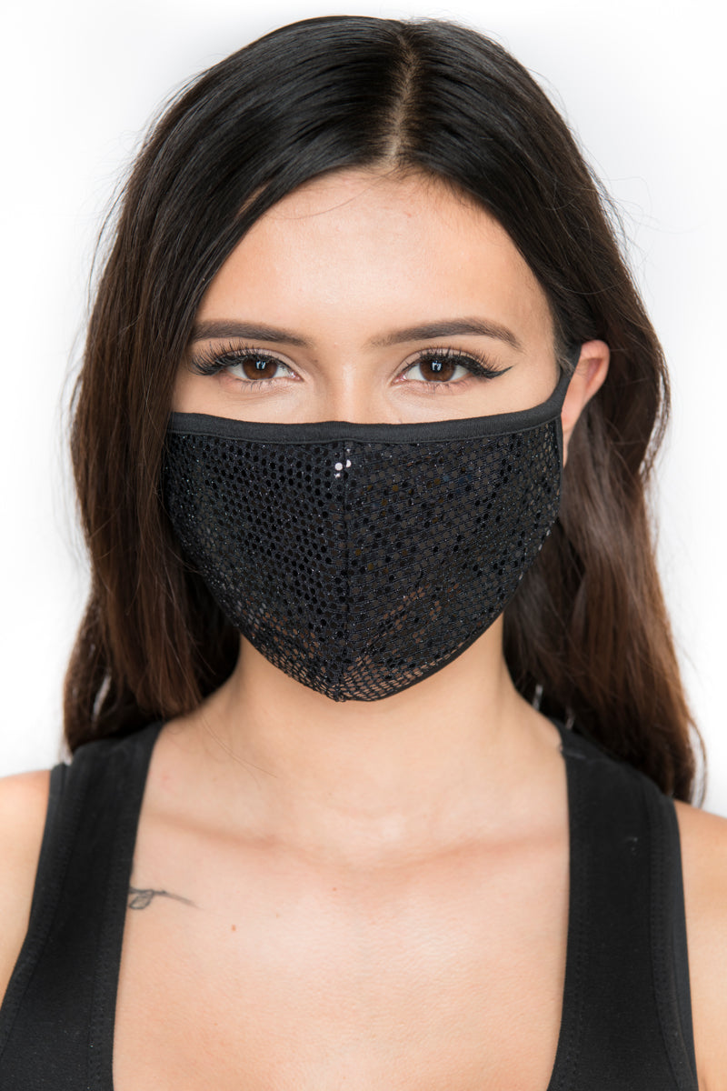 Free Shipping For Sequin Face Mask