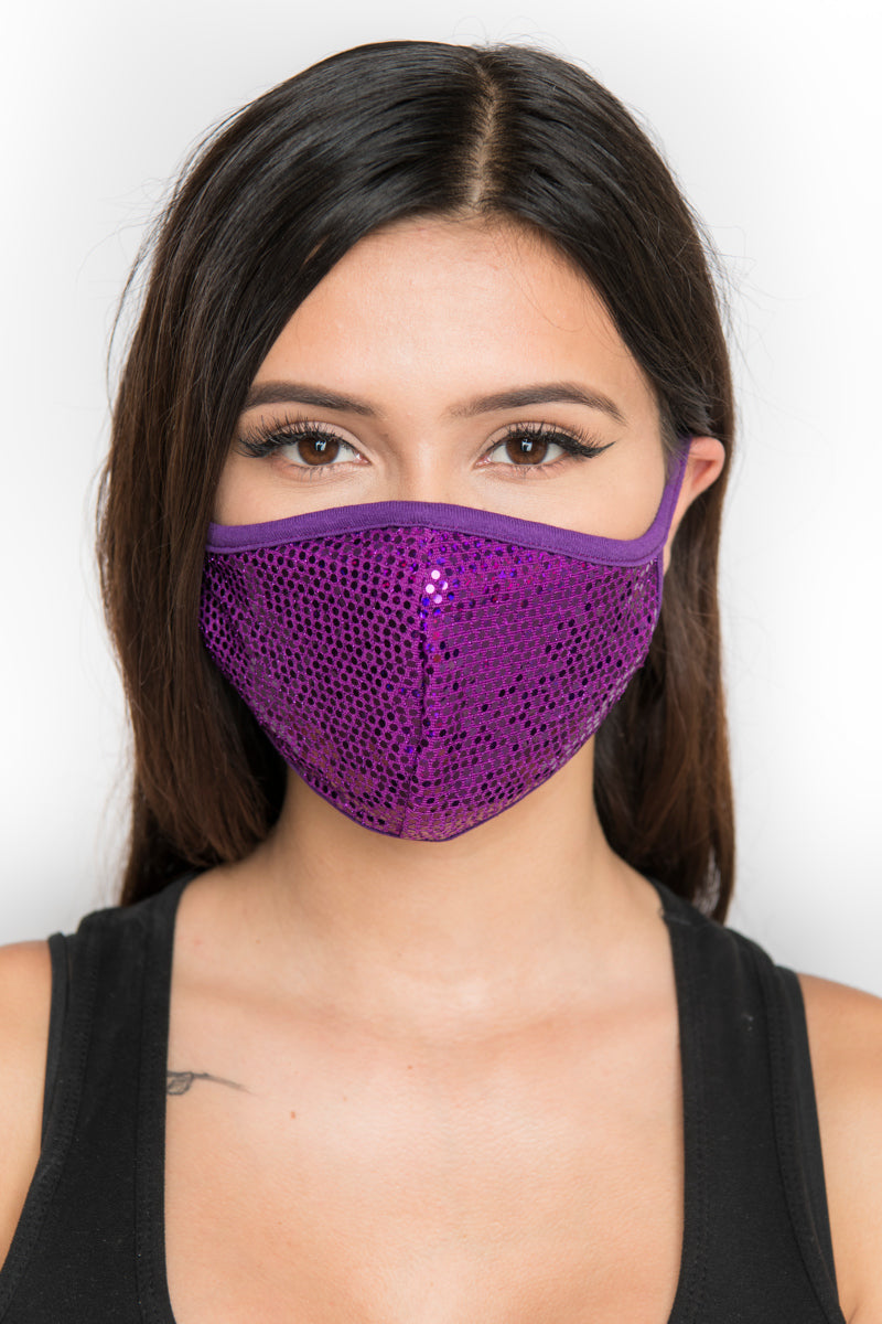 Free Shipping For Sequin Face Mask