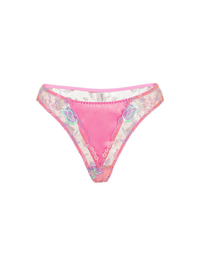 Free Shipping For  Pink Floral Thong