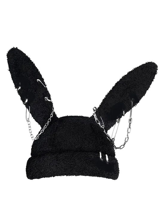 Chained Rabbit Ear Beanie