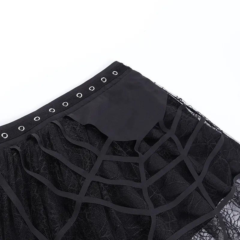 Free Shipping For 'Dark Nest' Spider Ripped Grunge Skirts