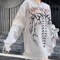 Free Shipping For 'Dawnbird' Wings Ripped Grunge Dark Sweater