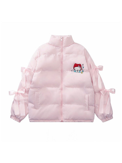 Free Shipping For 'Dear U' Coquette Kawaii Ribbon Puffer Coat