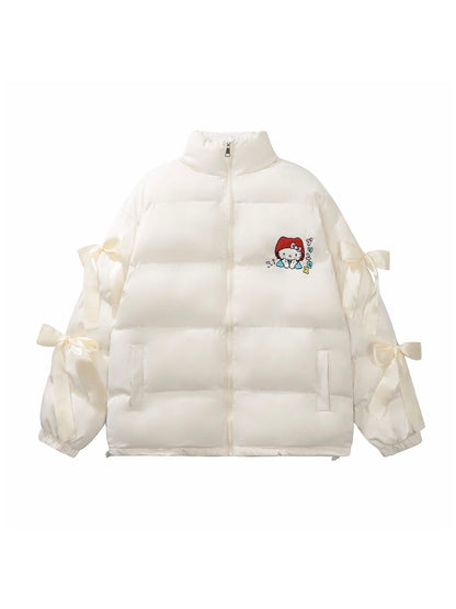 Free Shipping For 'Dear U' Coquette Kawaii Ribbon Puffer Coat