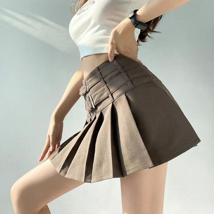 Free Shipping For 'Desert' Earthy Wasteland Punk Pleated Skirt