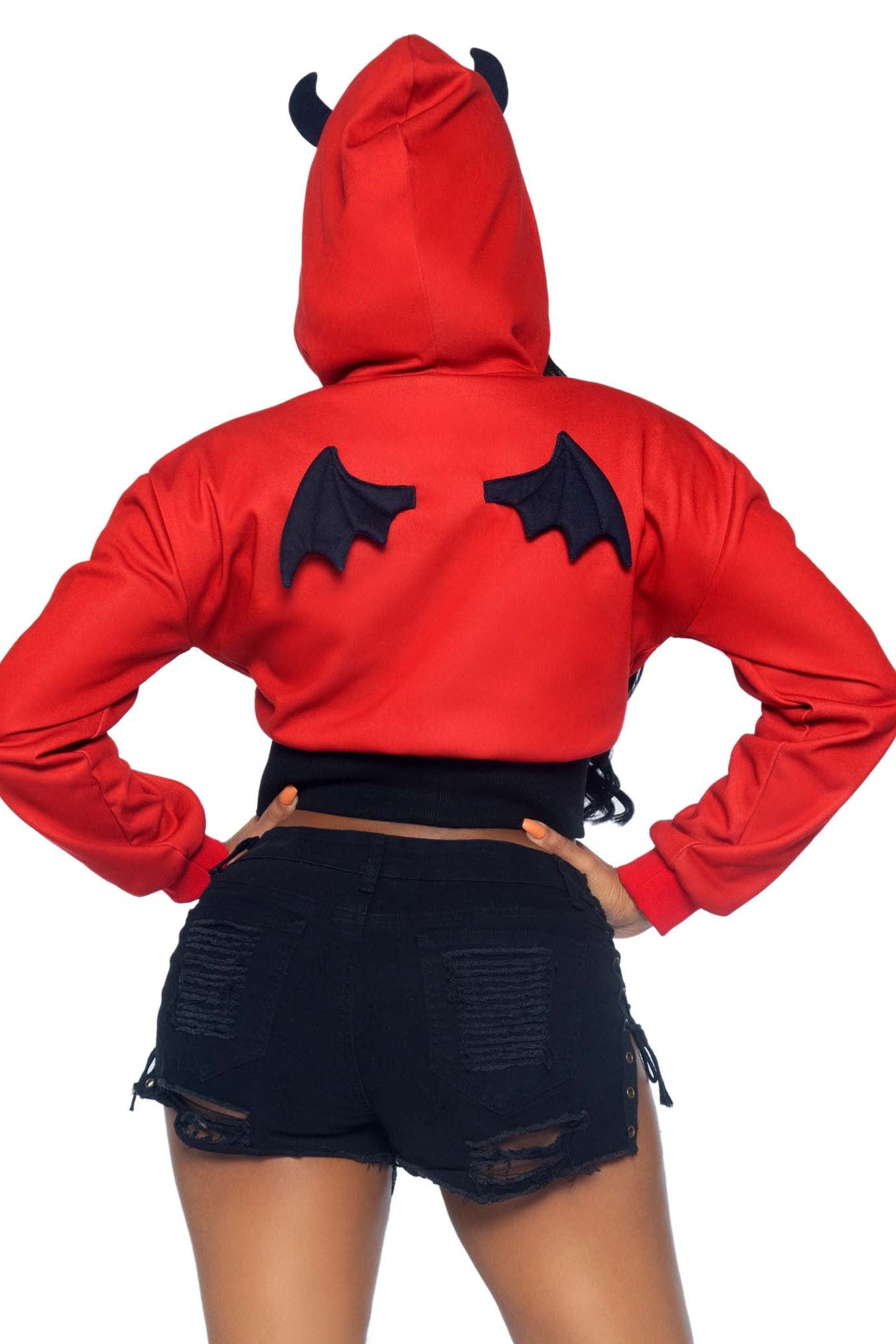 Free Shipping For Devil Cropped Hoodie