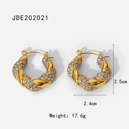 Free Shipping For18K Gold Plated Hoop Earrings