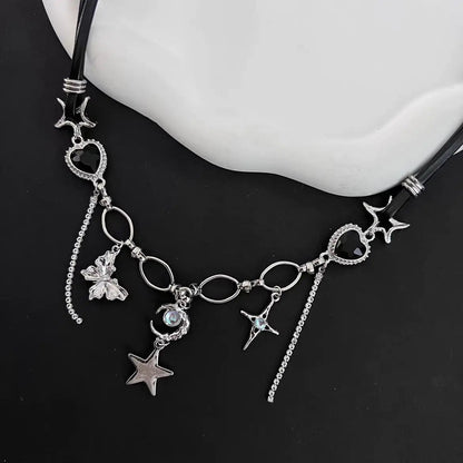 Free Shipping For 'Dream Land' Punk Y2k Pendants Moon Star Necklace