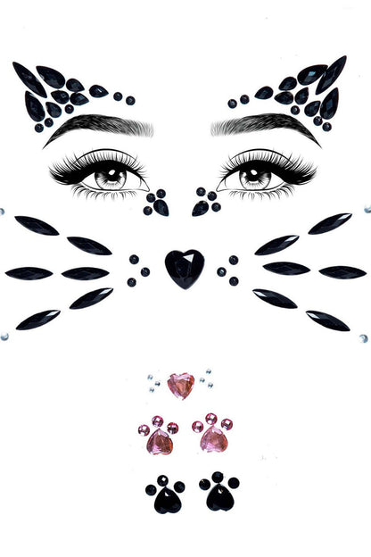 Free Shipping For Animal Adhesive Face Jewels