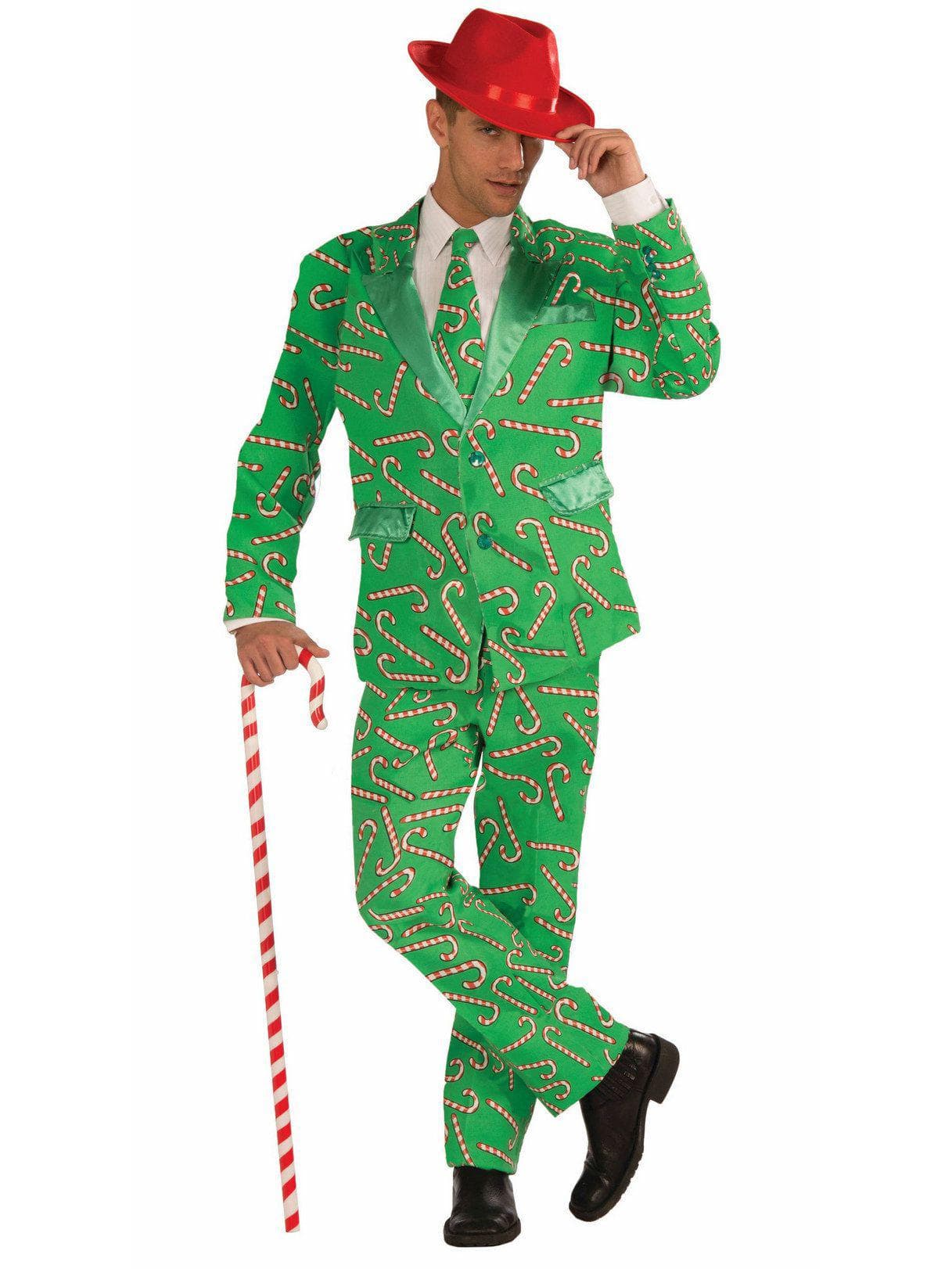 Free Shipping For Adult Candy Cane Suit Costume