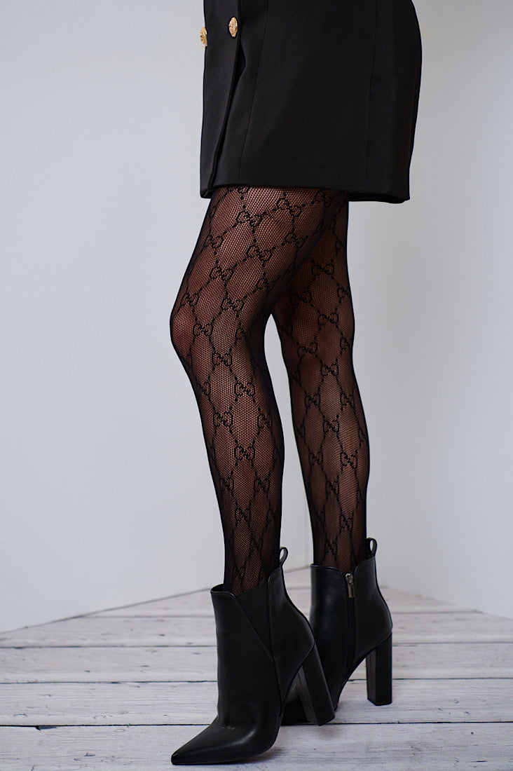 Free Shipping For Fashion Pattern Tights - Black