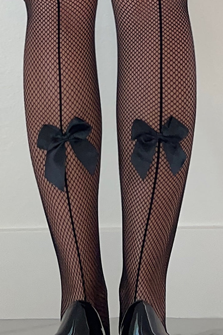 Free Shipping For Bow Fishnet Tights