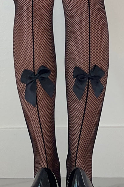 Free Shipping For Bow Fishnet Tights