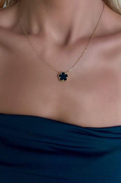 Free Shipping For Clover Necklace - Black