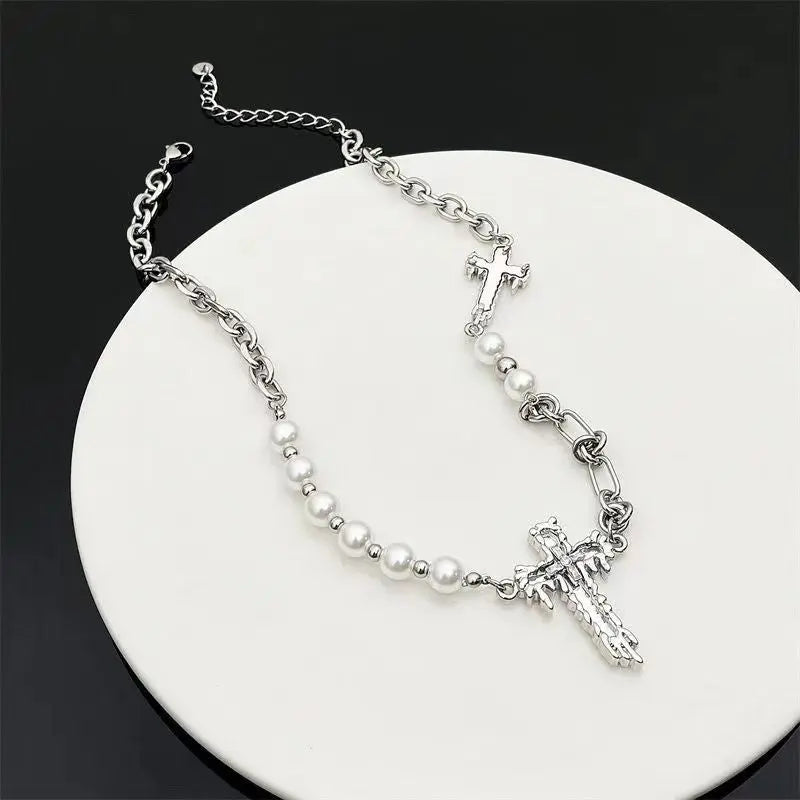 Free Shipping For 'Faithful' Cross Alt Titanium Necklace