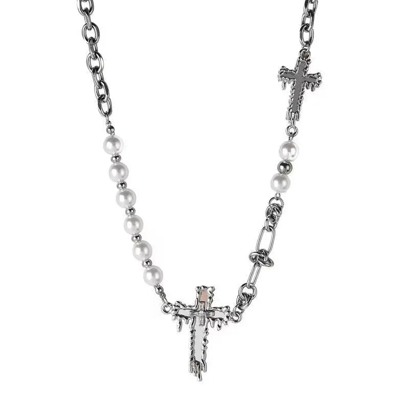 Free Shipping For 'Faithful' Cross Alt Titanium Necklace