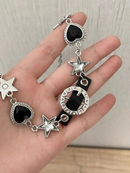 Free Shipping For 'Fetish' Grunge Star Metal Choker Necklace