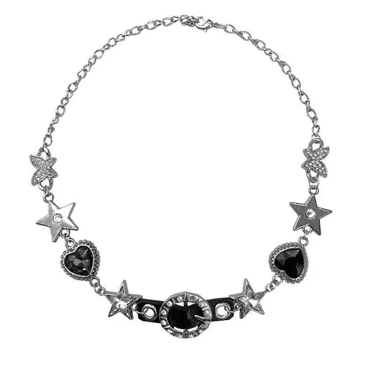 Free Shipping For 'Fetish' Grunge Star Metal Choker Necklace