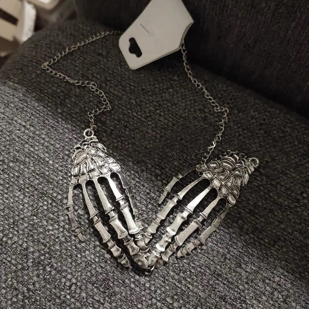 Free Shipping For 'Fingertips' Skeleton Hands Necklace