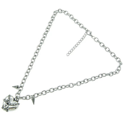 Free Shipping For 'Forbidden Love' Punk Metal Heart Shape Necklace