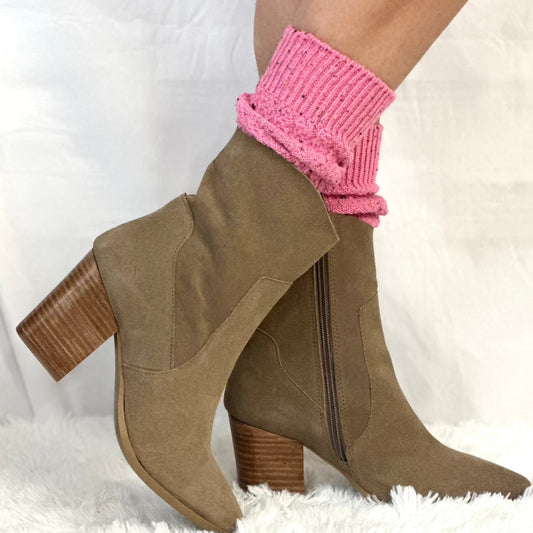 ESSENTIALS boot slouch socks - pink