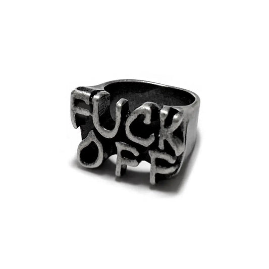 Free Shipping For 'Fxck Off' Alt Steel Punk Letters Rings