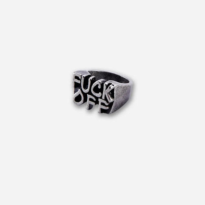 Free Shipping For 'Fxck Off' Alt Steel Punk Letters Rings