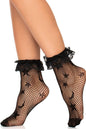 Free Shipping For Galaxy Net Lace Ruffle Ankle Socks