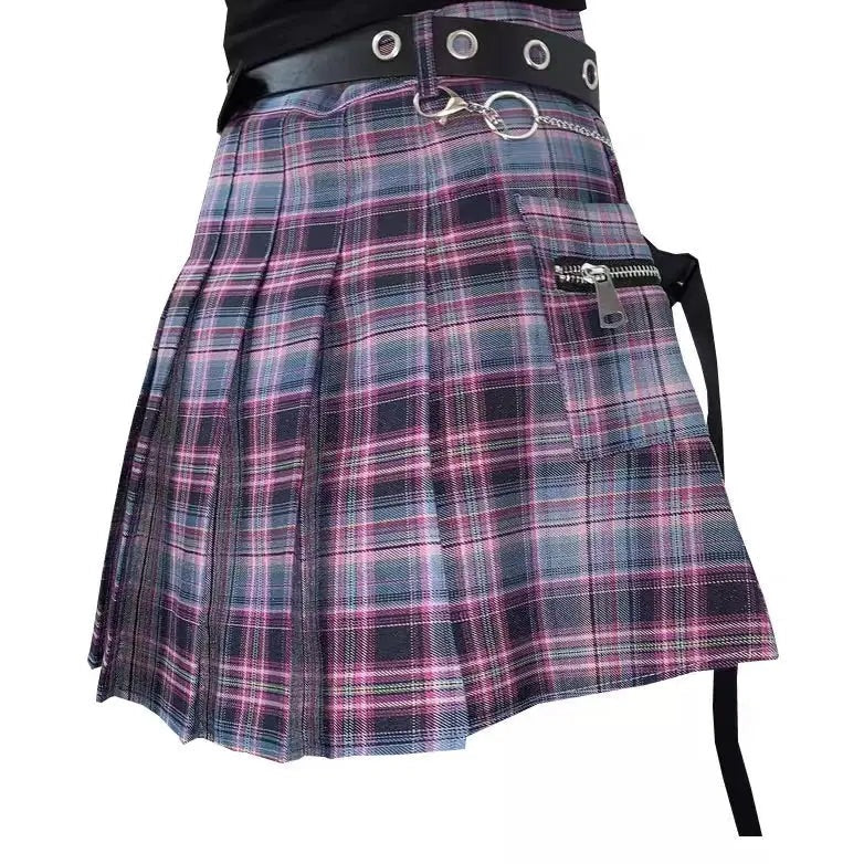 Free Shipping For 'Gamer Girl' Neon Purple Pleated Skirt