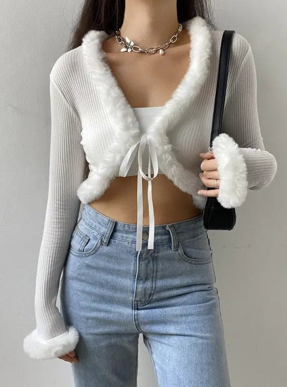 Free Shipping For  Long-Sleeved Knitted Cardigan