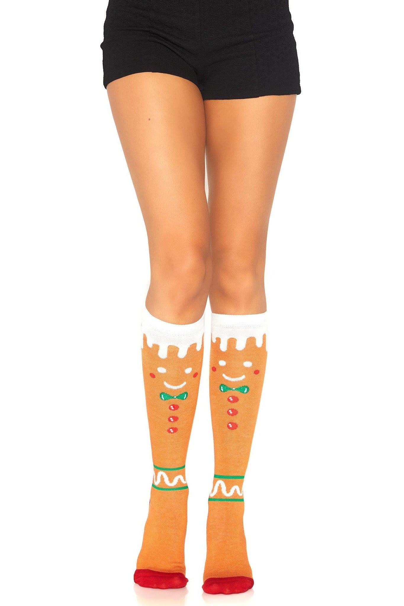 Free Shipping For Gingerbread Man Knee High Socks