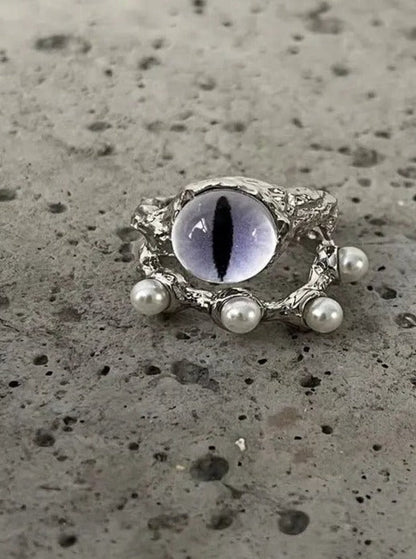 Free Shipping For 'Glimpse' Alt Eye Ball Beads Rings