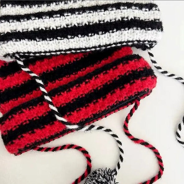 Free Shipping For 'Grunge Cat' Kawaii Knitted Striped Cat Ear Hat