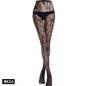 Free Shipping For LaceLure - Transparent Fishnet Stockings with Embroidered Thigh High Stripes