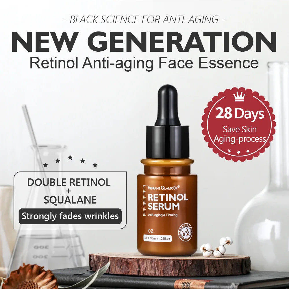 Free Shipping ForRetinol Facial Serum 30ml reduces dry lines and fine lines