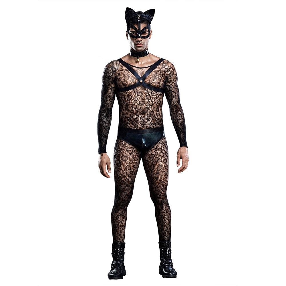 Free Shipping For Mens Sexy Cat Costume