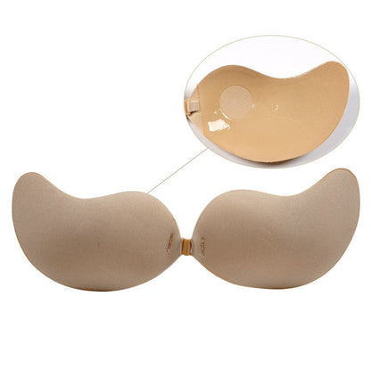 Women Self Adhesive Strapless Bandage Blackless Solid Bra Sticky Gel Silicone Push Up Women&#39;s Underwear Invisible Bra DropShip