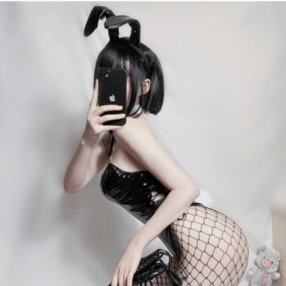 Free Shipping For Sexy Lingerie Black Playboy Bunny Costume