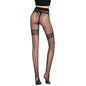 Free Shipping For Ultra-Sheer Black Jacquard Silk Pantyhose - Fashionably Patterned Tights