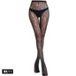 Free Shipping For LaceLure - Transparent Fishnet Stockings with Embroidered Thigh High Stripes