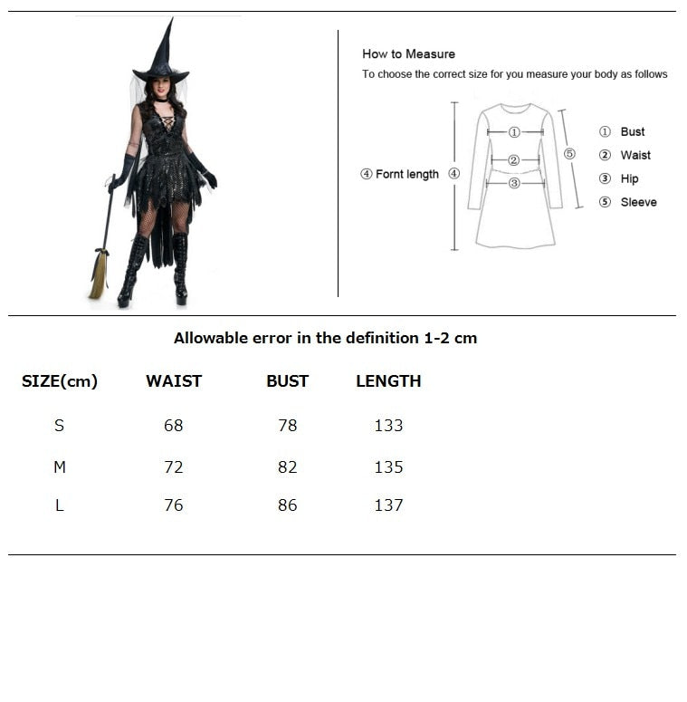 Free Shipping For Womens Sexy Witch Costume