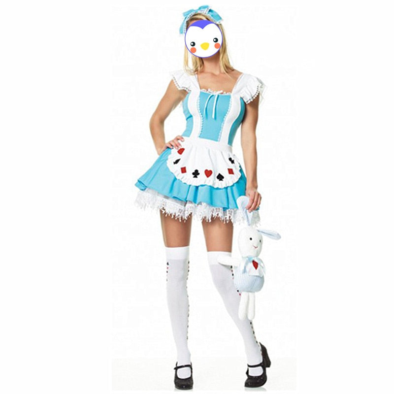 Free Shipping For  Sexy Alice In Wonderland Costume