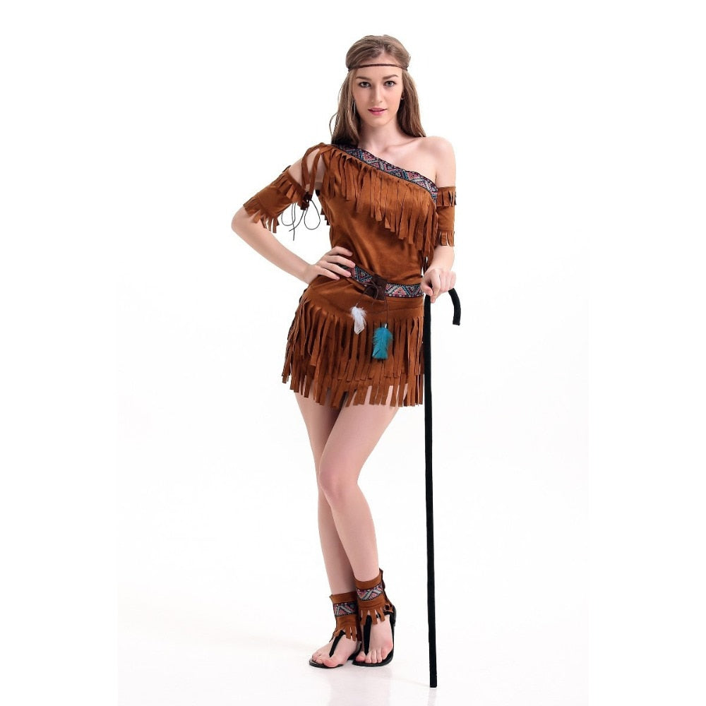 Free Shipping For Sexy Pocahontas Costume