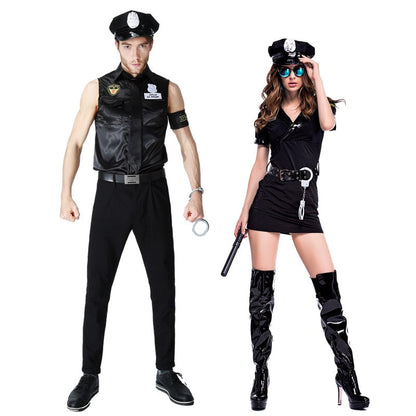 Free Shipping For Sexy Lingerie Swat Costume Couple