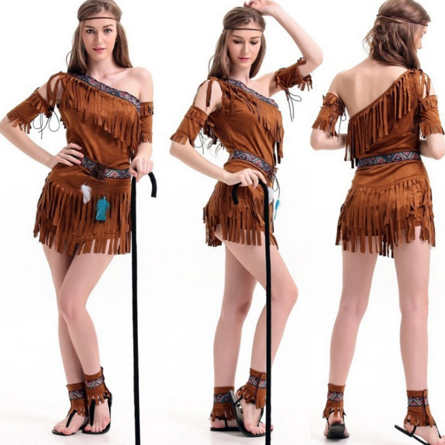 Free Shipping For Sexy Pocahontas Costume