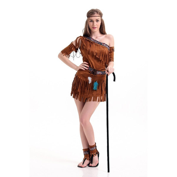 Free Shipping For Sexy Pocahontas Costume