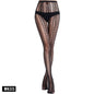 Free Shipping For LaceLure - Transparent Fishnet Stockings with Embroidered Thigh High Stripes