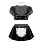 Free Shipping For Leather Maid Outfit